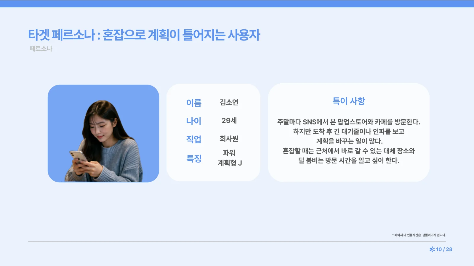 10쪽 — 타겟 페르소나: 혼잡으로 계획이 틀어지는 사용자